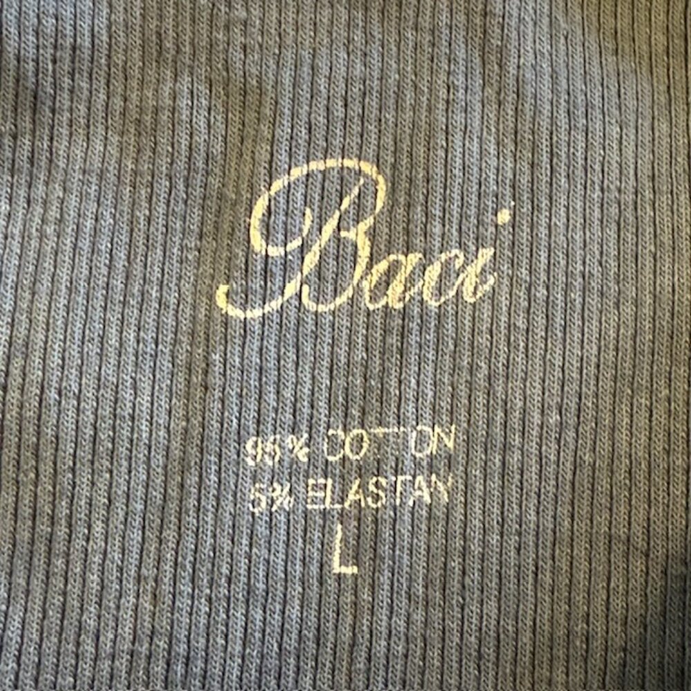 Baci Tank Top, Women's Size Large, Blue, Sleeveless - Picture 7 of 9